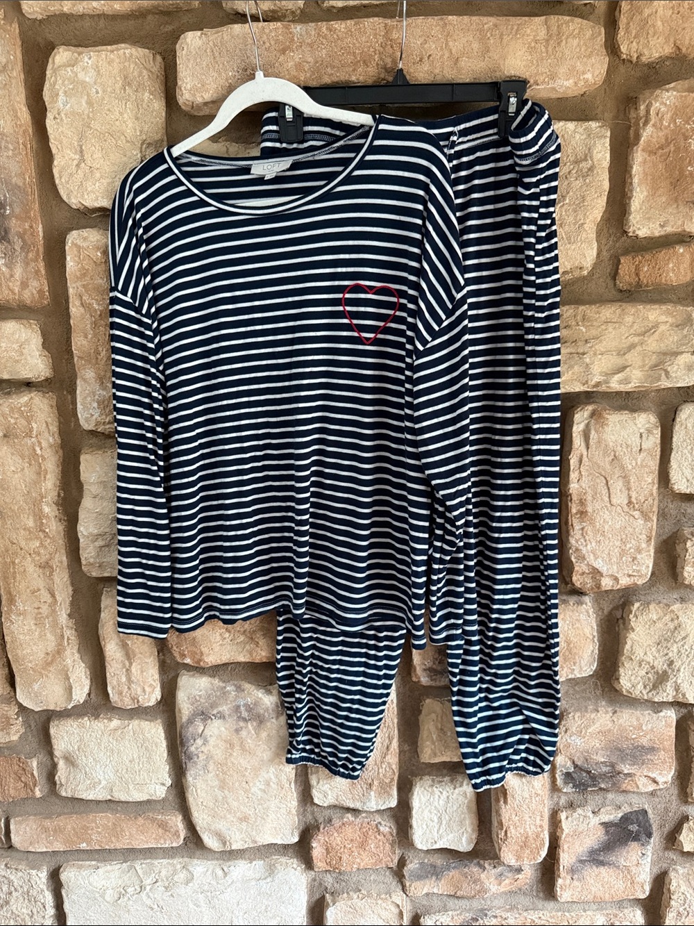 Loft striped pajama set size XL